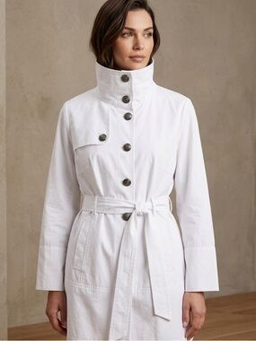 Black Rivet Trench Jacket